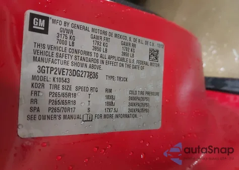 2013 GMC Sierra 1500 Sle from USA, damaged, VIN 3GTP2VE73DG277836